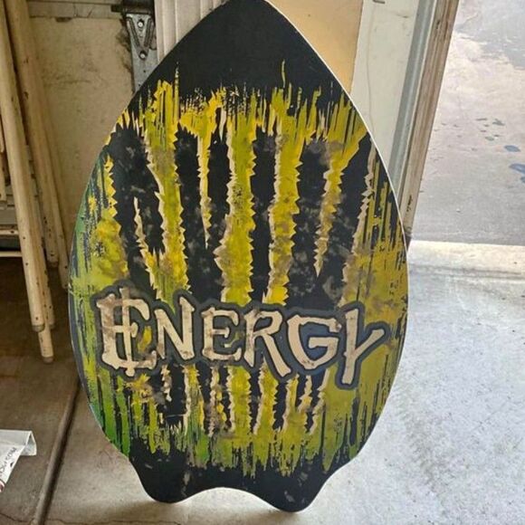 Skim Lizard Skimboard Energy Drink Pattern Skim Boogie Board 40" X 21" - Picture 1 of 1
